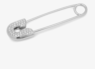 Safety Pin Transparent Image - White Gold Safety Pin Earrings, HD Png Download, Transparent PNG