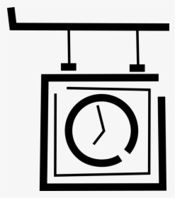 Vector Illustration Of Subway Station Time Clock, HD Png Download, Transparent PNG