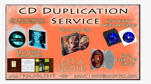 Cd Duplication Services - Flyer, HD Png Download, Transparent PNG