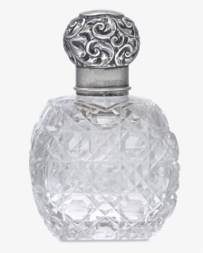 English Silver And Cut Glass Perfume Bottle - Perfume, HD Png Download, Transparent PNG