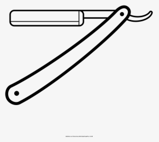 Straight Razor Coloring Page - Barber Tools Coloring Pages, HD Png Download, Transparent PNG