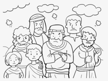 Transparent Angry Person Png - Israelites In The Desert Coloring Page, Png Download, Transparent PNG