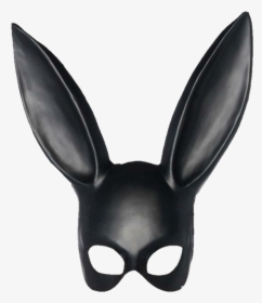 Bunny Ears Clipart Mask - Black Bunny Mask Png, Transparent Png, Transparent PNG