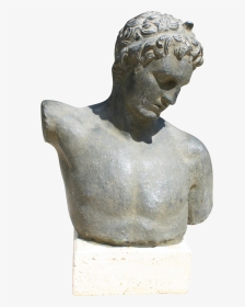 Vintage Greek Male Bust - Greek Sculpture Png, Transparent Png, Transparent PNG