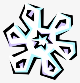 Vector Illustration Of Snowflake Ice Crystal Symbol, HD Png Download, Transparent PNG