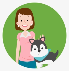 Pet Owner Green - Cartoon, HD Png Download, Transparent PNG