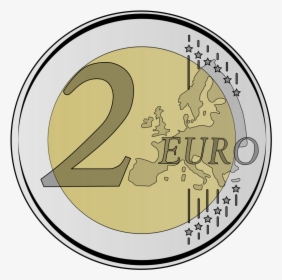 Clip Art Euro Coin Computer - 2 Euro Coin Png, Transparent Png, Transparent PNG