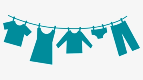 Clothes Line Laundry Room Silhouette - Clothes On Washing Line Silhouette, HD Png Download, Transparent PNG