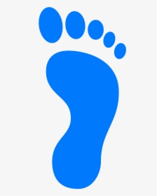 Footprints Clipart Blue - Footprint Clipart Black And White, HD Png Download, Transparent PNG