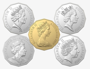 2019 Five-coin Uncirculated 50c Set Product Photo Internal - Coin, HD Png Download, Transparent PNG