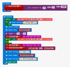 Code To Note - Microbit Reaction Game Code, HD Png Download, Transparent PNG