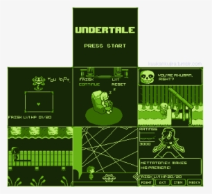 Undertale Press Start Kuukankujraturmblr - Undertale For The Gameboy, HD Png Download, Transparent PNG