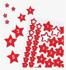 Magnetic Numbered Red Stars 10mm 20mm 30mm , Png Download - Icon, Transparent Png, Transparent PNG