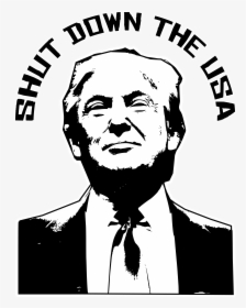 Donald Trump Clipart Black And White, HD Png Download, Transparent PNG