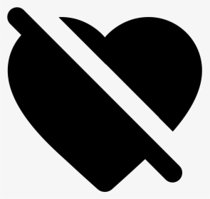 A Dislike Icon Is Represented With A Broken Heart - Dislike Heart Icon, HD Png Download, Transparent PNG