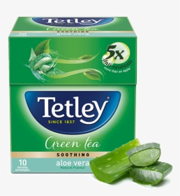 Green Tea Alovera 10s - Tetley Green Tea Aloe Vera, HD Png Download, Transparent PNG