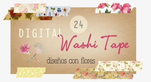 Digital Washi Tape Florales - Pressed Flowers, HD Png Download, Transparent PNG