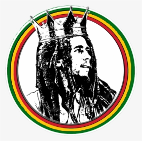 Transparent Bob Marley Clipart - Bob Marley With Crown, HD Png Download, Transparent PNG