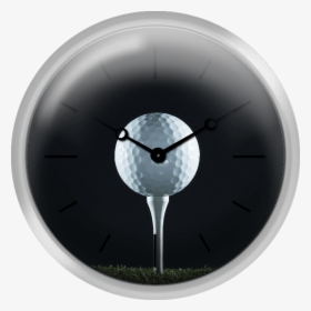 Golf Ball On Tee Surface Level - Wall Clock, HD Png Download, Transparent PNG