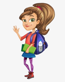 Girl Student Clipart - Female Student Clip Art, HD Png Download, Transparent PNG
