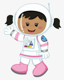 Transparent Cartoon Spaceship Png - Niña Astronauta Animada, Png Download, Transparent PNG