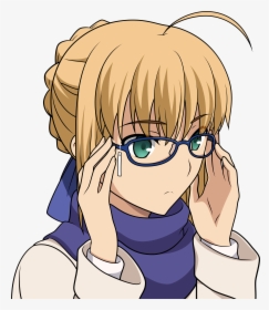 Arturia Sabersaber With Glasses - Fate Stay Night Renders, HD Png Download, Transparent PNG