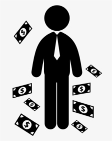 Png Icon Businessman With Money, Transparent Png, Transparent PNG