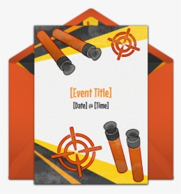 Nerf Birthday Party Invitations Free, HD Png Download, Transparent PNG