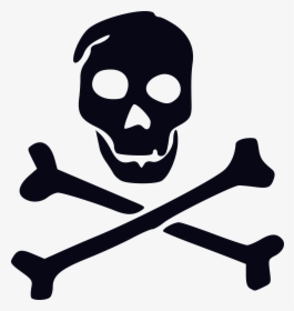 Symbol,bone,line - Black Skull And Crossbones Transparent, HD Png Download, Transparent PNG