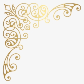 Gold Corner Decorative Transparent Png Clip Art, Png Download, Transparent PNG