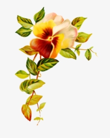 Corner With Pansy Flower - Printable Wedding Invitation Card, HD Png Download, Transparent PNG
