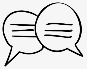 Chatting Speech Bubbles Hand Drawn Bubbles Couple - Portable Network Graphics, HD Png Download, Transparent PNG