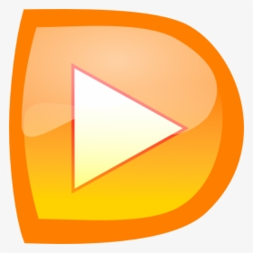 Play 3 Clipart - Orange Play Button Png, Transparent Png, Transparent PNG