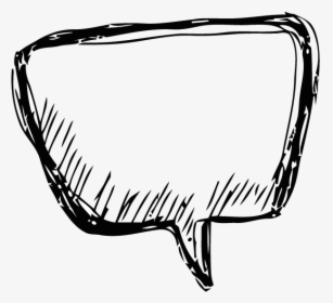 Transparent Line Clip Art - Sketch Speech Bubble Transparent Background, HD Png Download, Transparent PNG