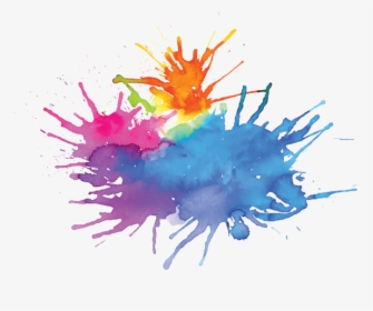 Clip Art Multicolored Stain Background Multi - Water Splash Color Png, Transparent Png, Transparent PNG