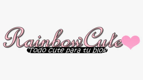 Rainbow Cute♥ - Calligraphy, HD Png Download, Transparent PNG