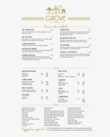 The Grove Savannah Drink Menu - Grove Savannah Menu, HD Png Download, Transparent PNG