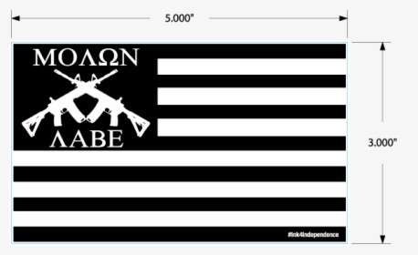 3 Inch X 5 Inch Molon Labe American Flag Sticker - Plot, HD Png Download, Transparent PNG