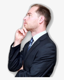 Businessman Thinking - Man Who Think Png, Transparent Png, Transparent PNG