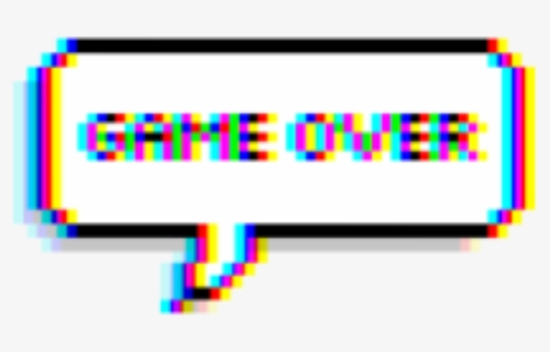 Game Gameover Glitch Tumblr Balloon Text - Sad Aesthetic Stickers Png, Transparent Png, Transparent PNG