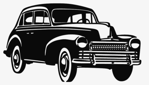 Vintage Car Silhouette - Classic Car Vector Png, Transparent Png, Transparent PNG