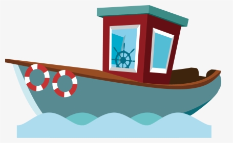 Clip Art Cartoon Boats Images - Barco De Pesca Png, Transparent Png, Transparent PNG