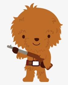 Galaxy Wars Animados Chewbacca - Cute Star Wars Clipart, HD Png Download, Transparent PNG