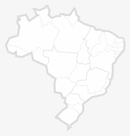 Mapa Do Brasil Em Branco - Projeto Olhar Brasil, HD Png Download, Transparent PNG