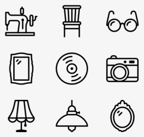Vector Furniture Retro - Email Phone Address Icons, HD Png Download, Transparent PNG
