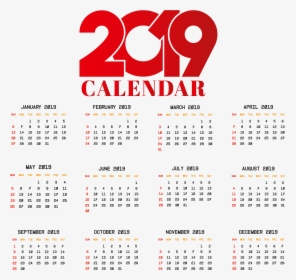 Calendar 2019 Png Image - Calendar Design 2019 Png, Transparent Png, Transparent PNG