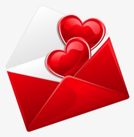 Love Letter With 2 Hearts - Love Letter Png, Transparent Png, Transparent PNG