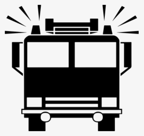Fuego, Bombero, Bomberos, Icono, Sirenas, Transporte - Fire Truck Clipart Black And White, HD Png Download, Transparent PNG