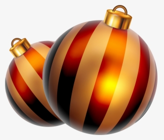 Striped Christmas Balls Png Clipart Image - Adornos De Navidad Png, Transparent Png, Transparent PNG