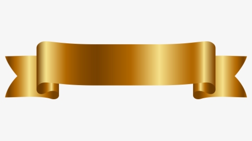 Golden Banner Cliparts - Gold Banner Png, Transparent Png, Transparent PNG